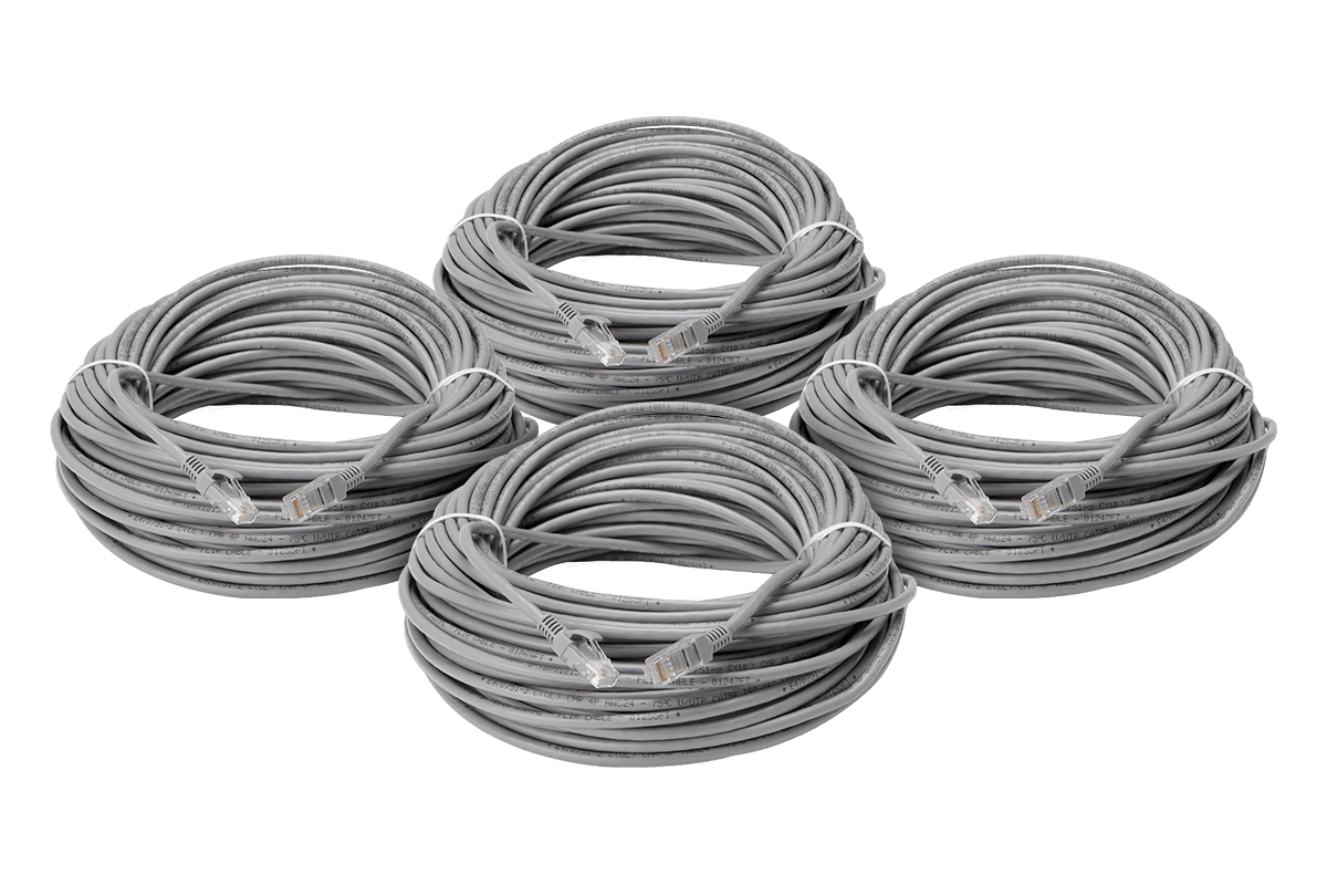 100 foot Cat5e Extension Cables 4 pack