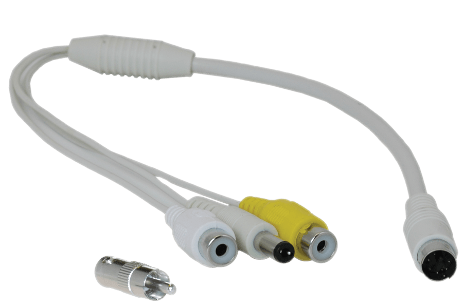 RCA or BNC and power to 6 PIN DIN converter cable