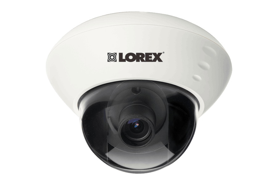 Varifocal dome security camera with low light viewing