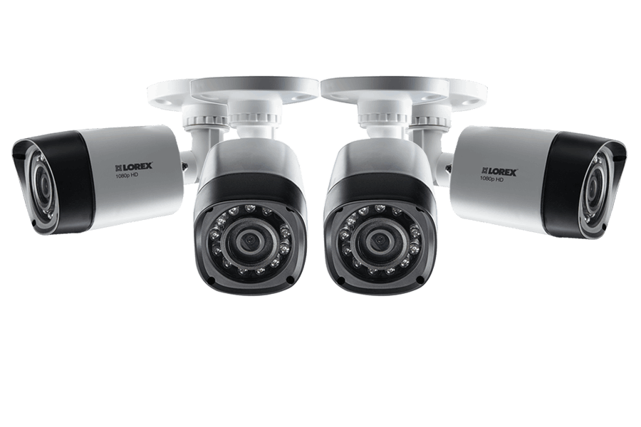 1080p HD Weatherproof Night Vision Security Camera 4 Pack