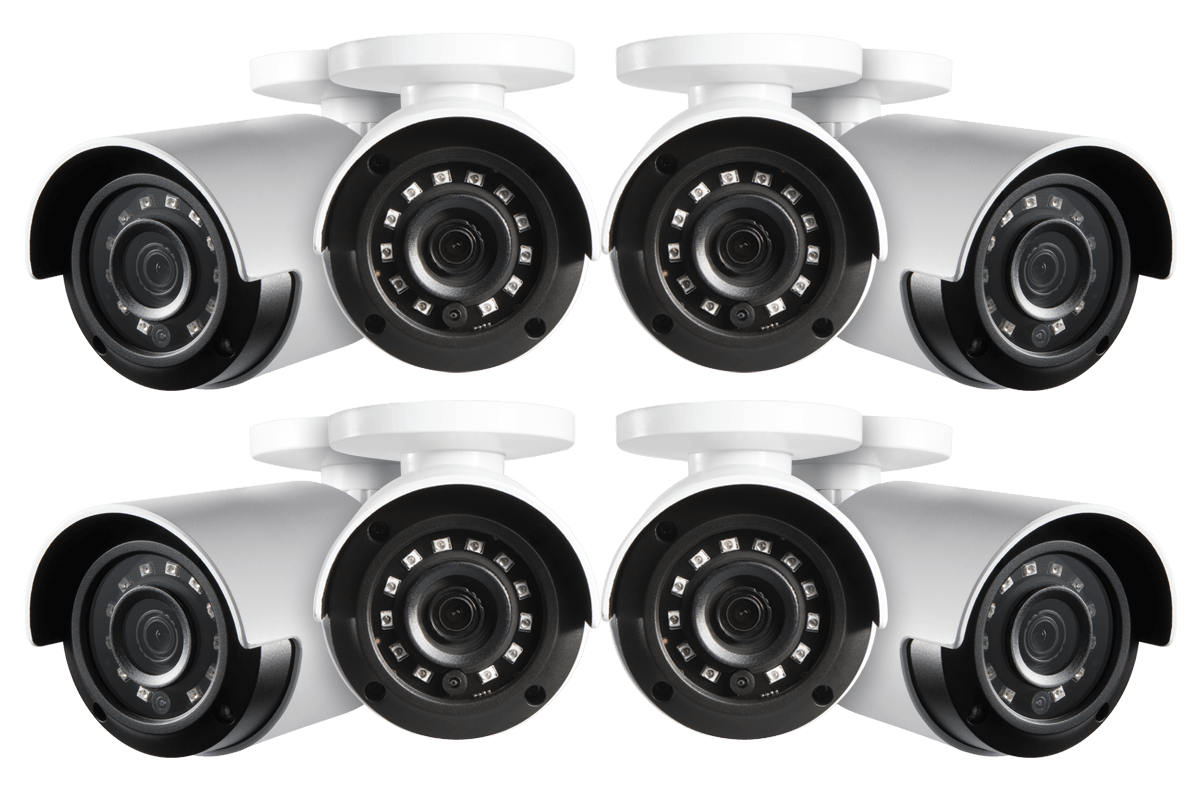 HD 1080p Home Security Cameras with 130 Night Vision 8 pack