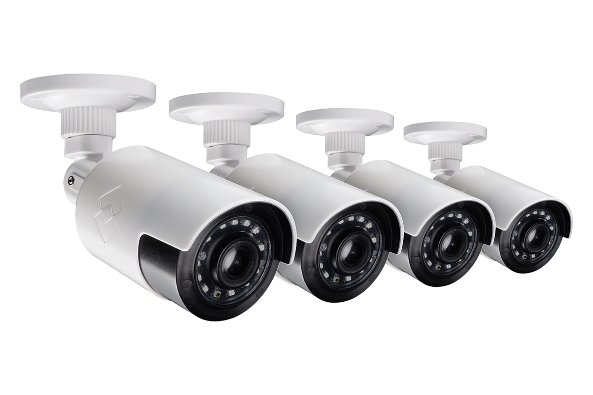 Super wide angle security cameras with 1080p HD resolution 4 pack