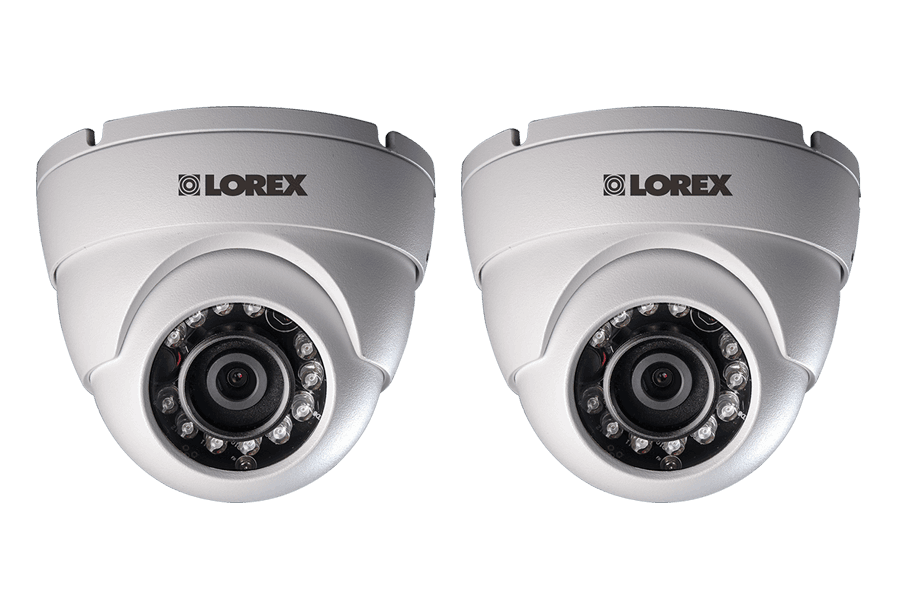 720P HD Weatherproof Night Vision Security Dome Camera 2 Pack