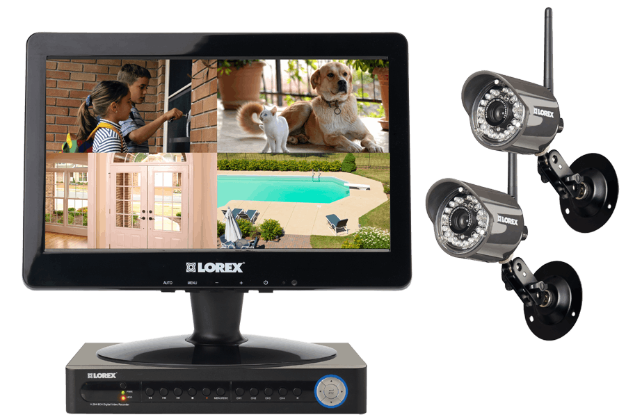 DVR Wireless camera system with wireless cameras and monitor ECO 4ch LED series