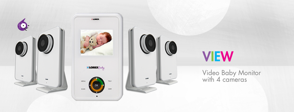 1 Video infant monitor with 4 cameras