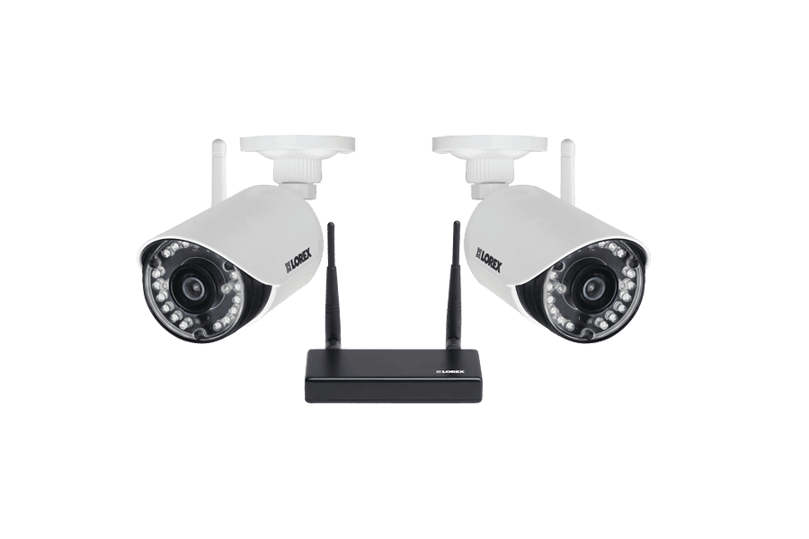 HD 720p indoor outdoor wireless security cameras with receiver 2 pack
