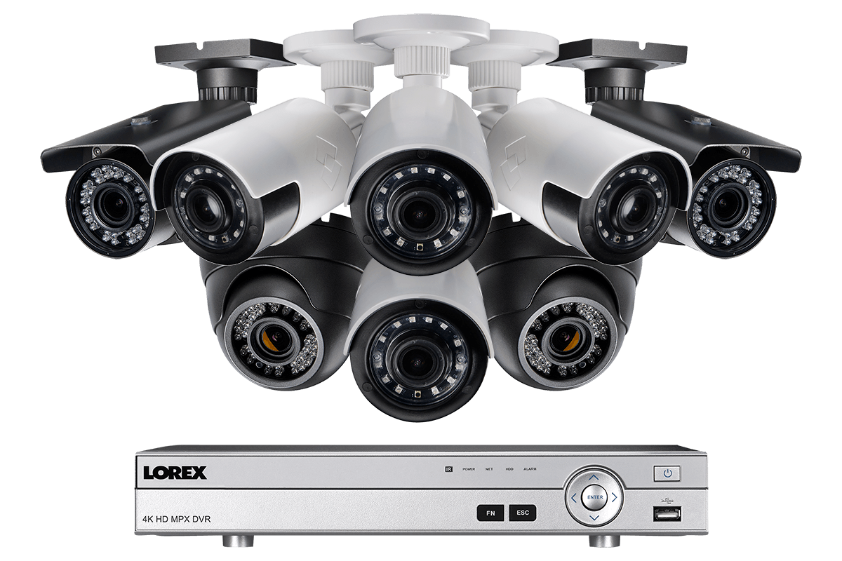 1080p HD Security System with Bullet Ultra Wide Angle and Varifocal Dome Cameras