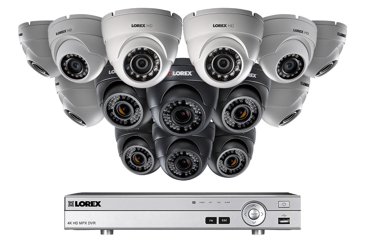 14 camera HD 1080p security system including 6 motorized varifocal security cameras