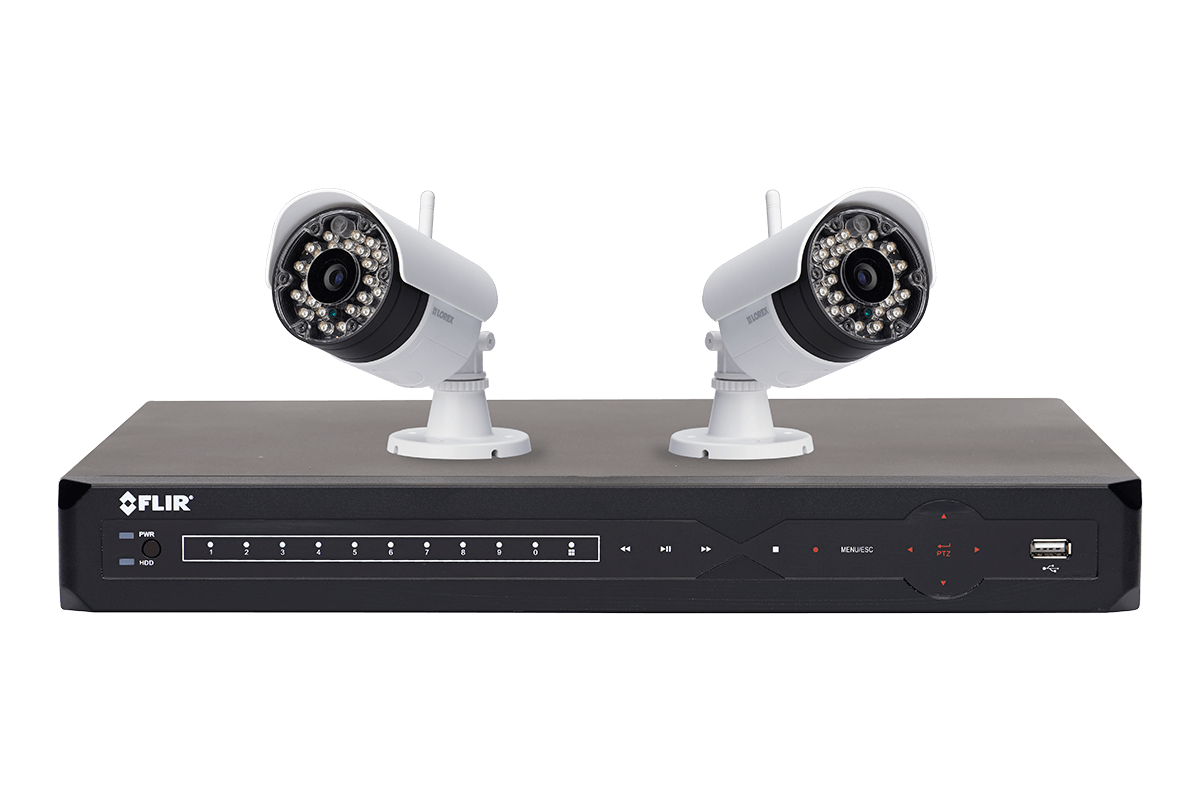 Wireless Surveillance Camera System with 8 Channel DVR and 2 cameras