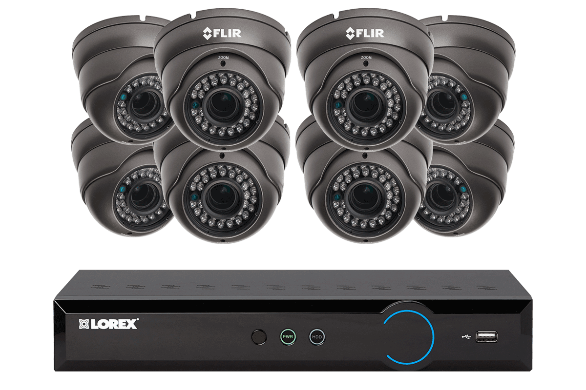 Security Surveillance System with 1TB hard drive and 8 outdoor cameras 65FT night vision