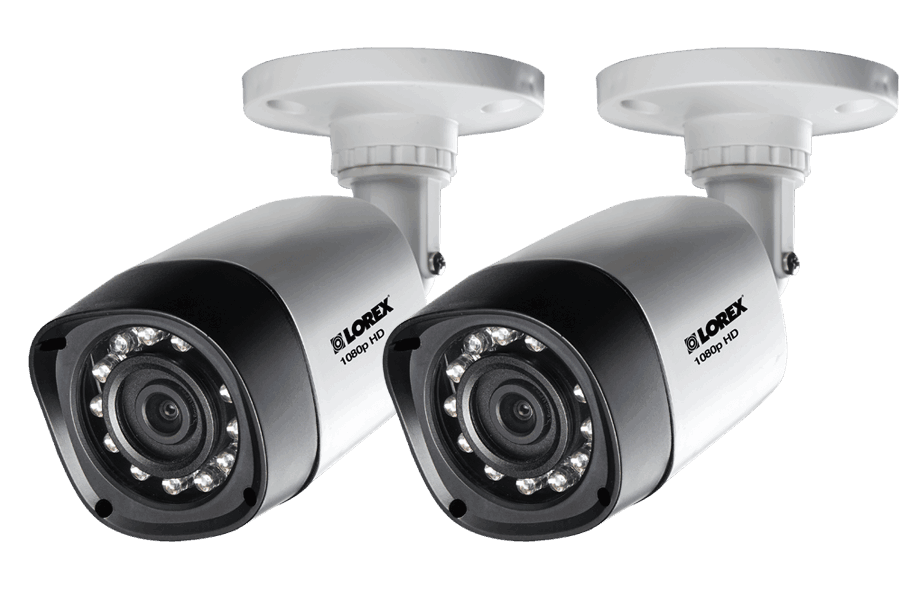 1080p HD Weatherproof Night Vision Security Cameras 2 Pack