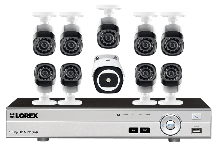 16 Channel HD Security System with Thermal Camera and 9 HD 1080p Cameras
