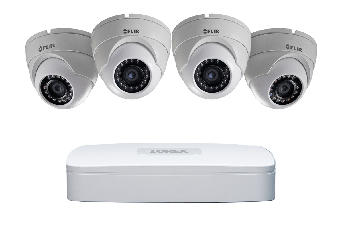 1080p High Definition IP security camera system with 4 channel NVR and 4 IP Cameras