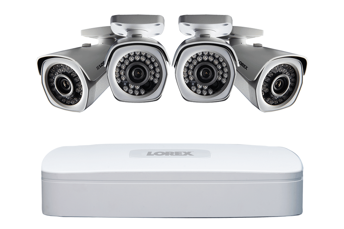 1080p IP camera system with 4 HD 1080p security cameras 2TB Hard drive 130FT night vision