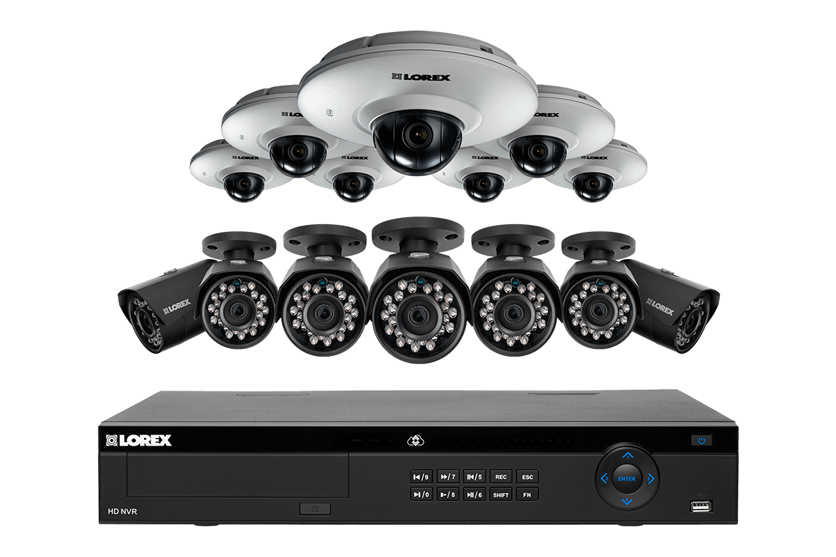 IP security system featuring 2K resolution and HD 1080p audio enabled cameras