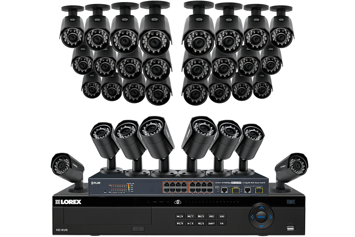 2K IP Camera Security System with 32 Cameras