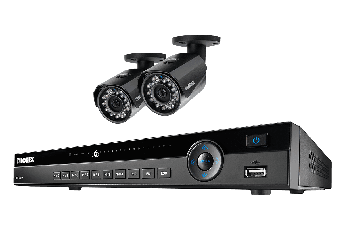 8 channel 2K resolution 4 megapixel IP camera system with 2 Color Night Vision security cameras