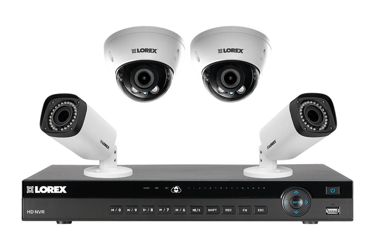 2K camera system with 8 channel NVR with 4 varifocal cameras 140ft night vision