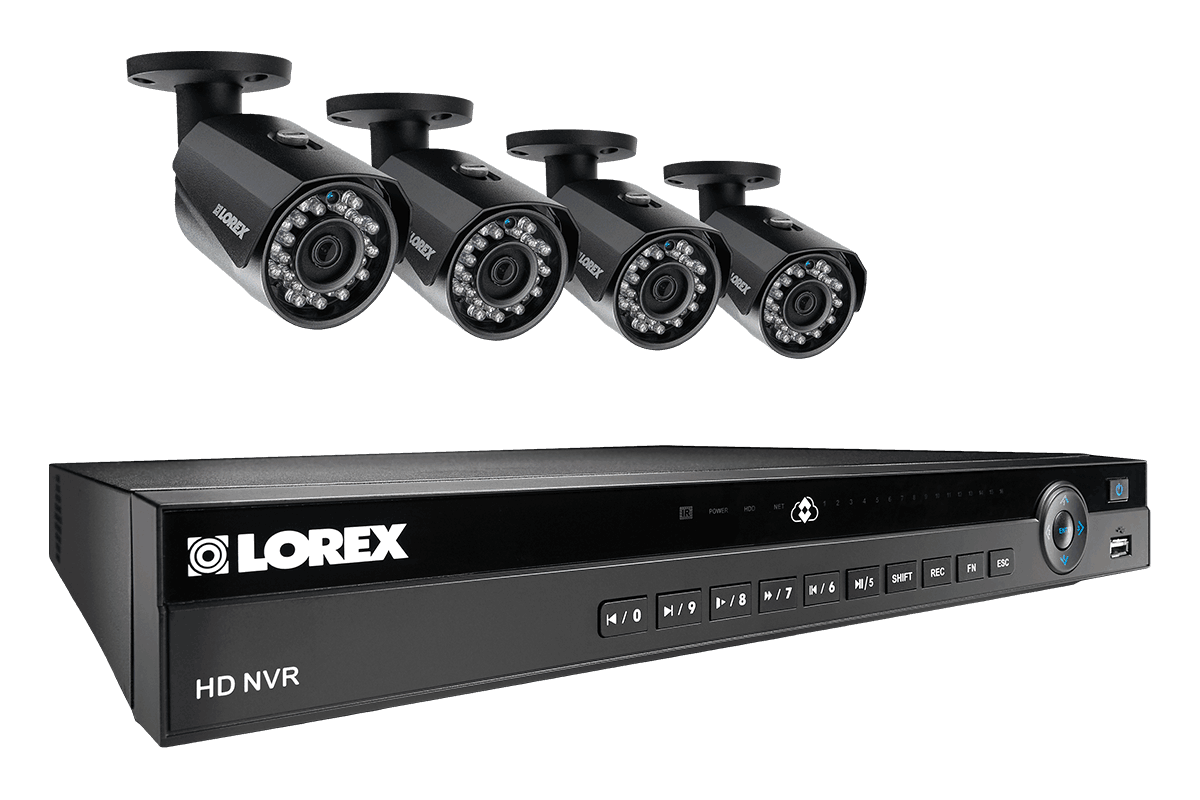 2K 4 megapixel home security system with 4 IP cameras