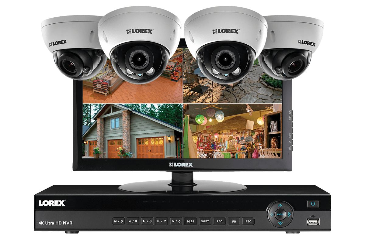 2K IP camera home security system with monitor