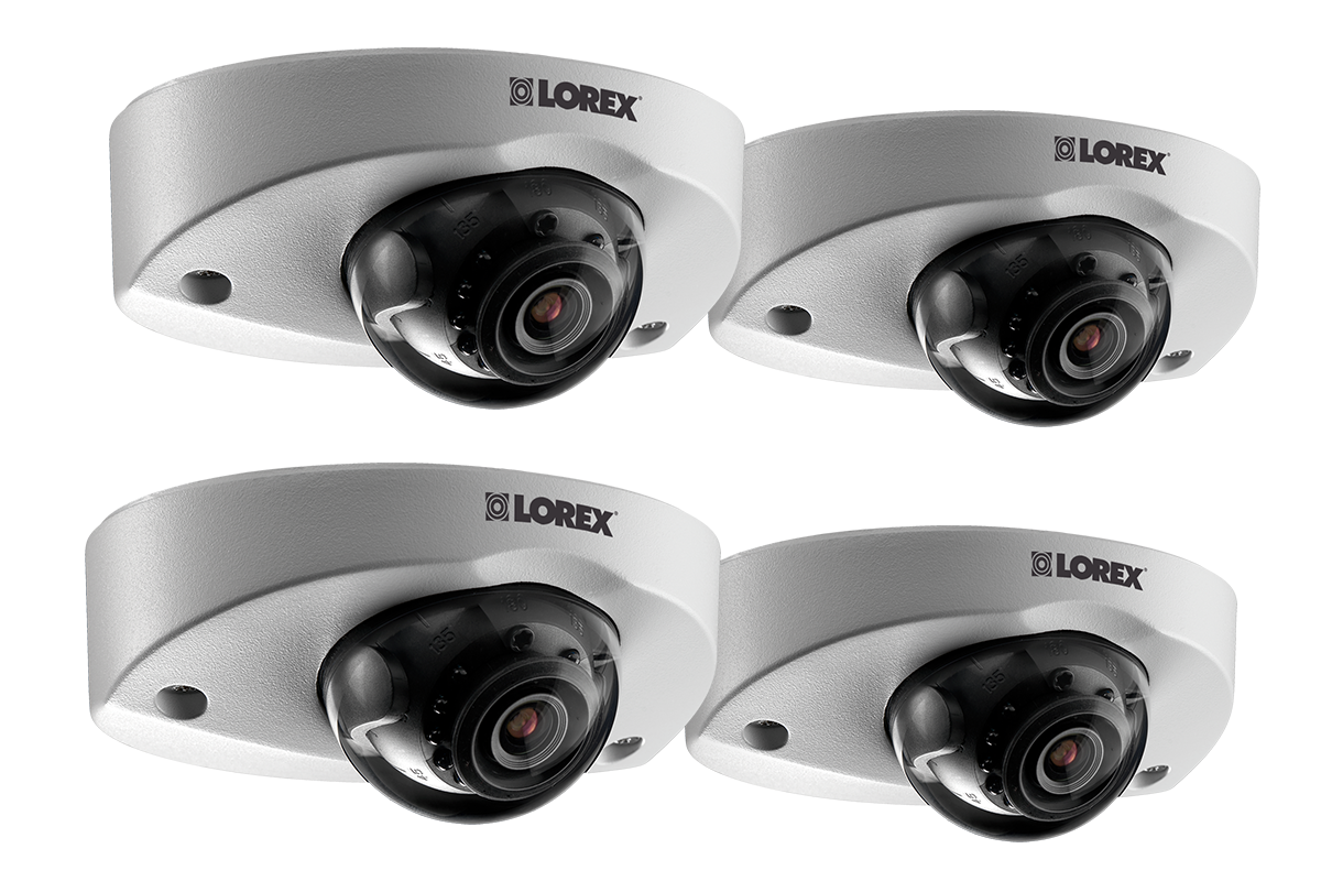 Audio enabled HD 1080p dome security camera 4 pack