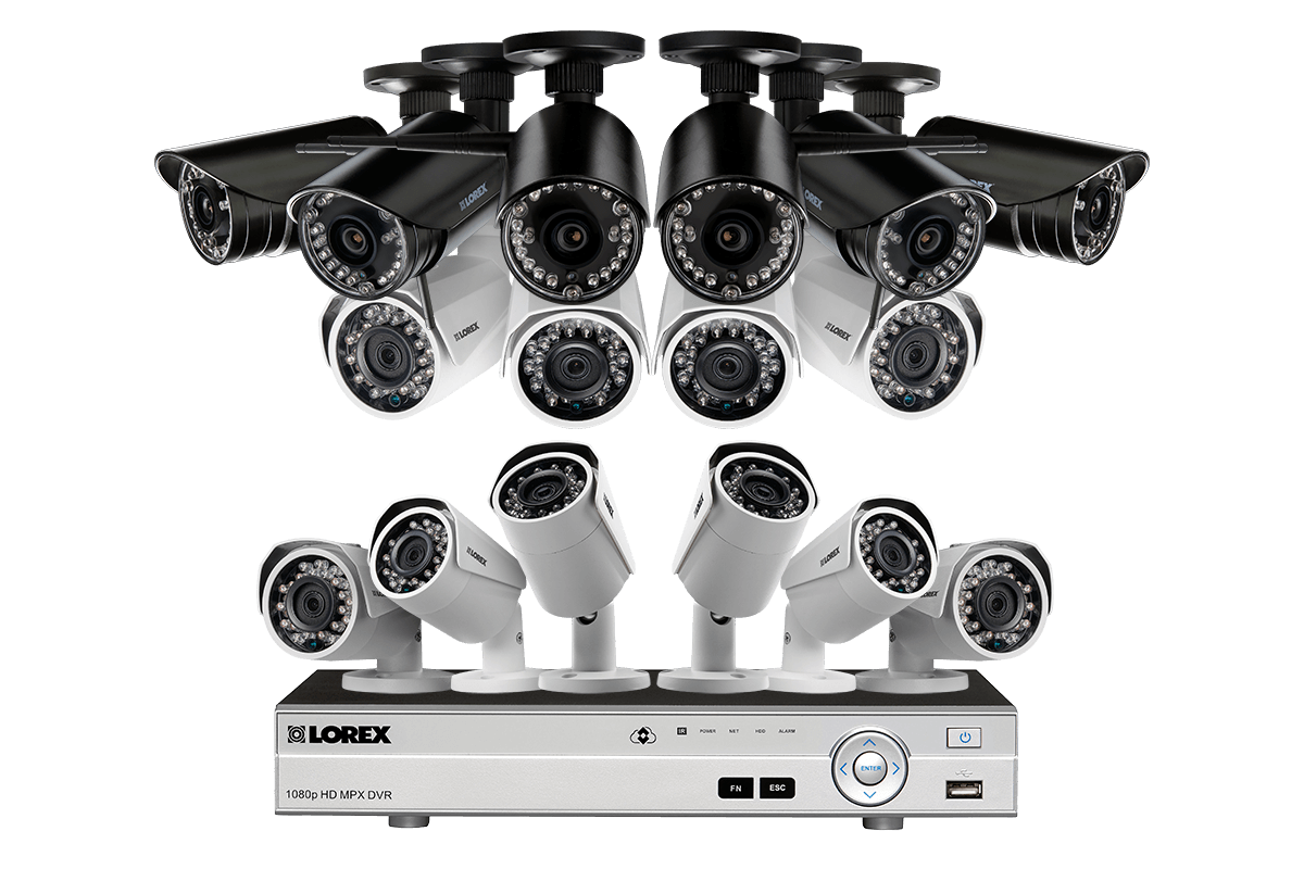16 camera HD 1080p CCTV security system that includes 6 VGA wireless cameras
