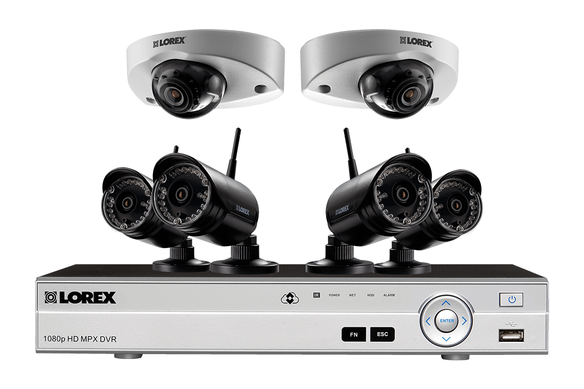 Wireless home security system featuring 6 night vision security cameras