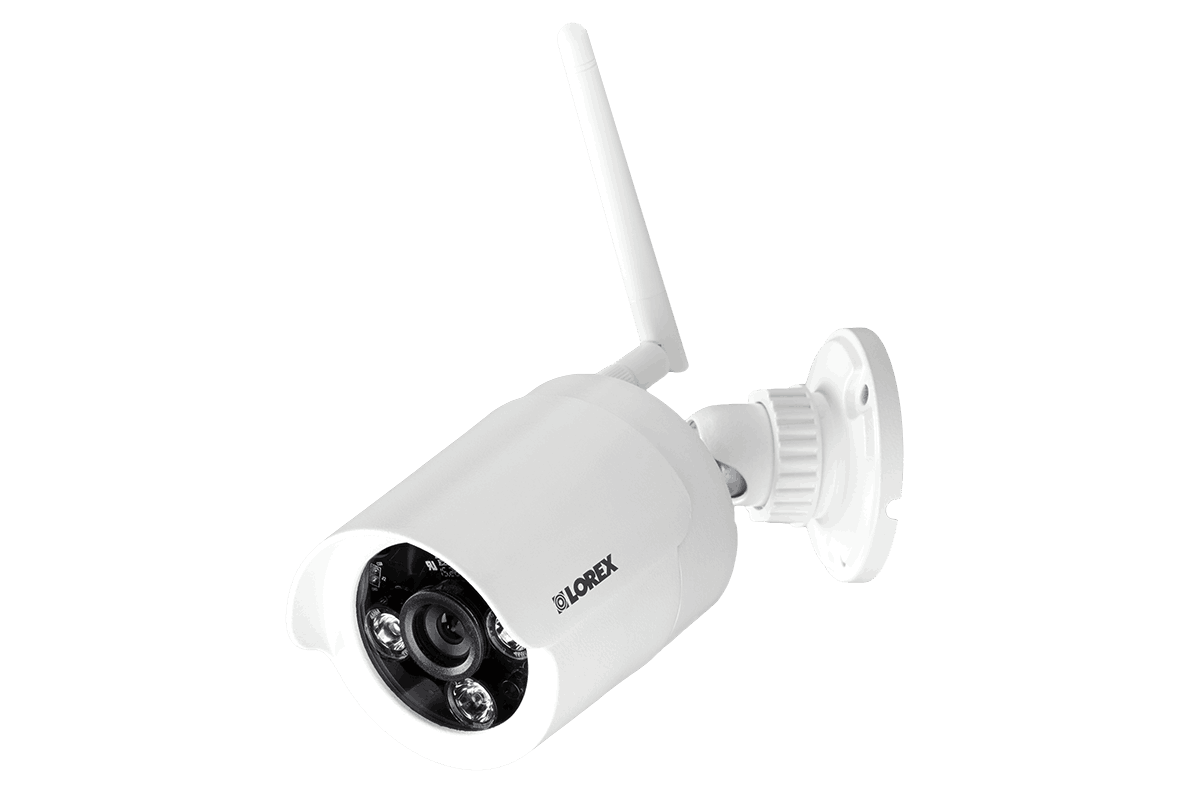 Wireless security camera with night vision white