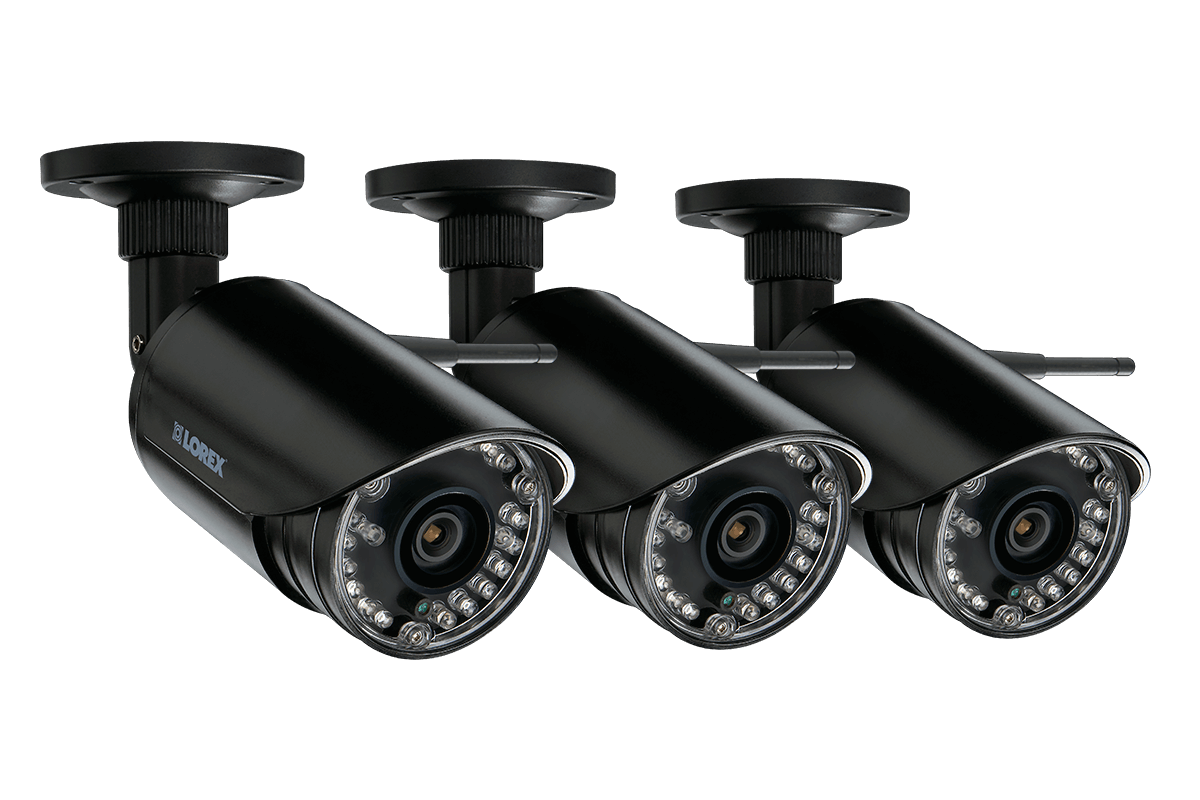 HD 720p wireless security cameras 3 pack
