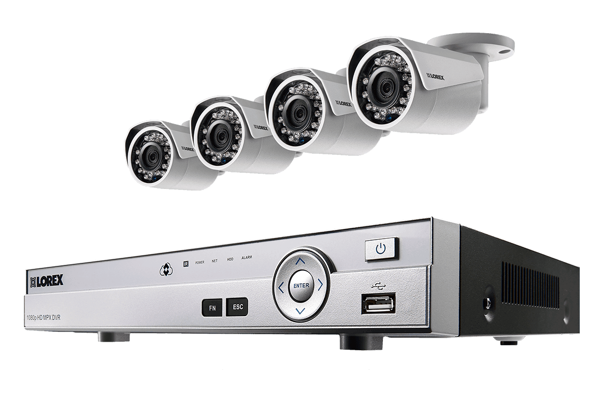 Simple 1080p HD 4 camera home security system with night vision