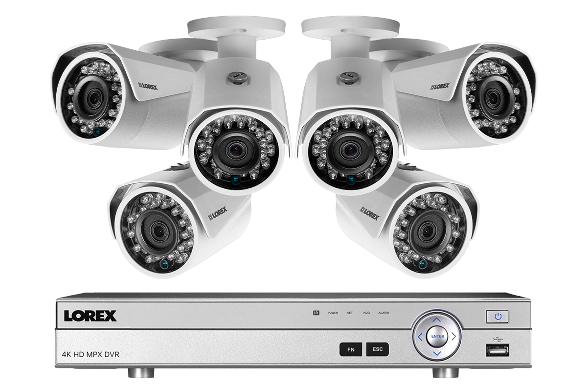 HD 1080p surveillance system with 6 outdoor security cameras and 8 channel DVR
