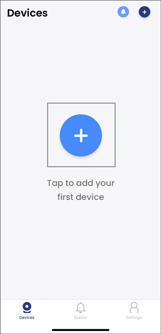 Tap to add your first device