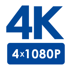 4K Ultra HD Resolution (4×1080p Full HD)
