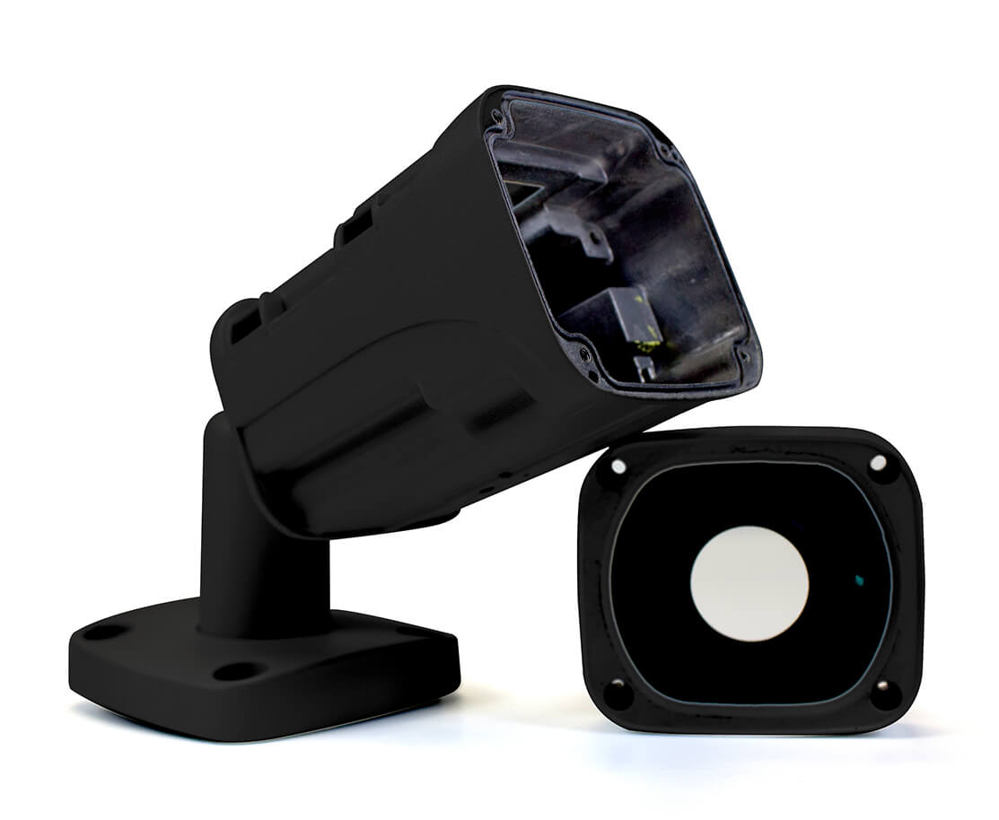 Metal nocturnal security camera housing