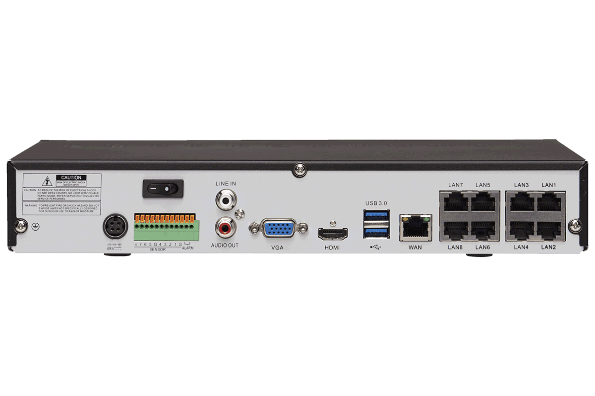 4K Ultra HD IP NVR system with eight 2K 