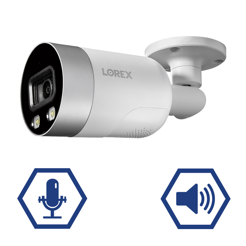 4K IP security camera with two-way talk audio microphone speaker