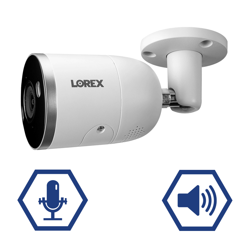 4K IP security camera with two-way talk audio microphone speaker