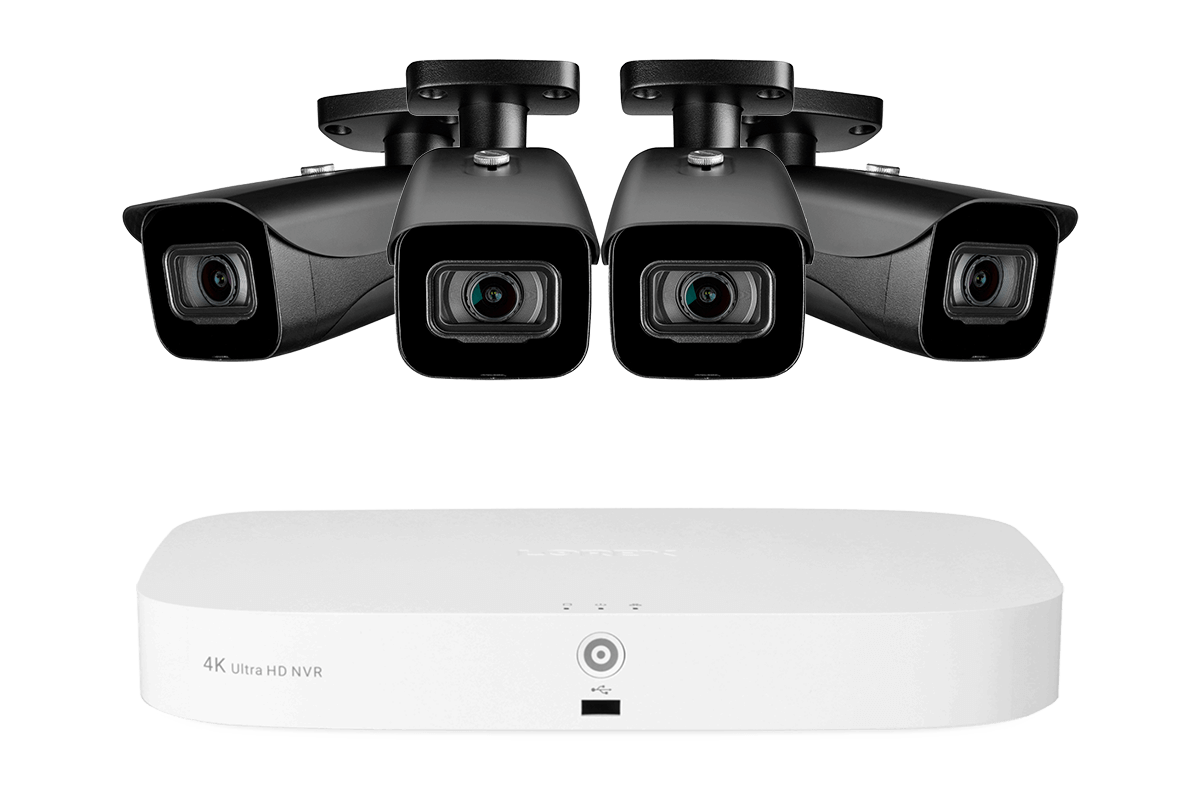 8-Channel Fusion NVR System with Four 4K (8MP) IP Cameras