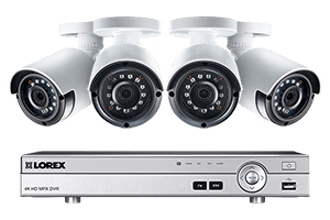 1080p Security surveillance camera system with 4 outdoor 1080p cameras, 130ft night vision