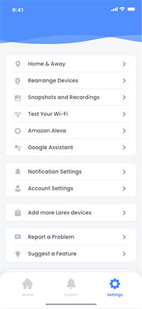 tap settings icon, then Amazon Alexa