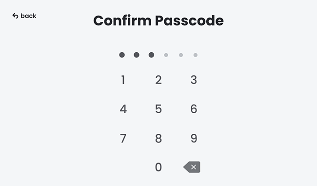 Confirm Passcode