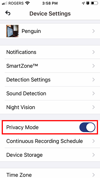 Privacy Mode ON