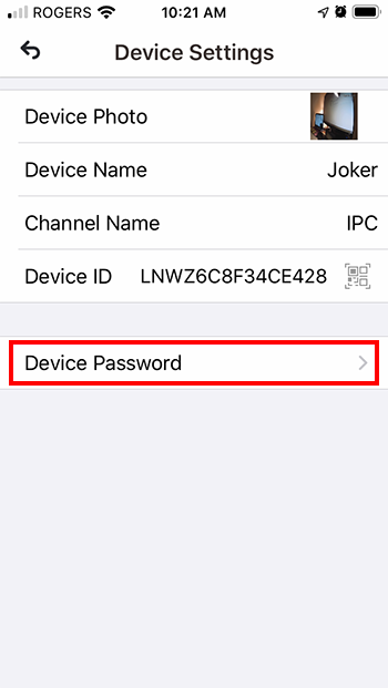Tap Device Password